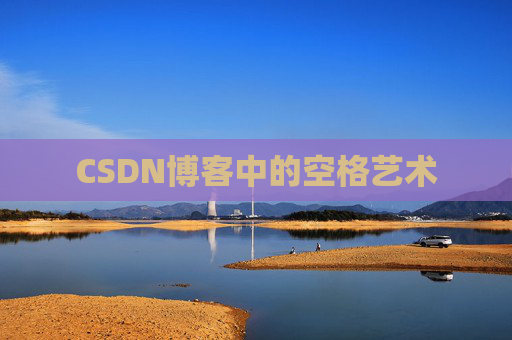 CSDN博客中的空格艺术